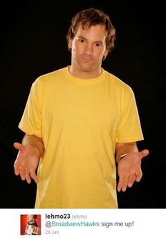 Lehmo is a Broadview Hawks supporter